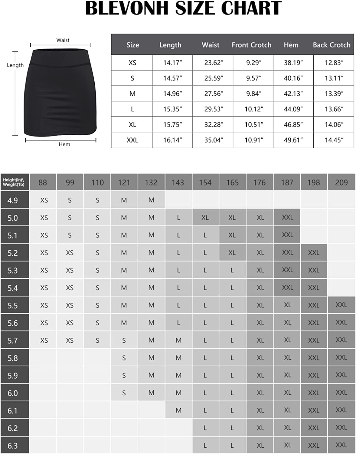 BLEVONH Liner Non-Slip Belt Golf Skorts Skirts for Women with Pocket XS-2XL - Image 4